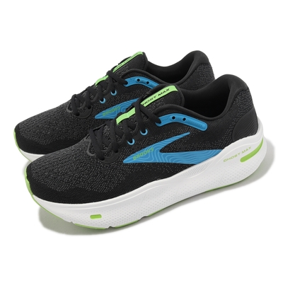 Brooks 慢跑鞋 Ghost Max 2E 寬楦 男鞋 黑 藍 透氣 緩衝 路跑 厚底 運動鞋 魔鬼系列 1104062E060