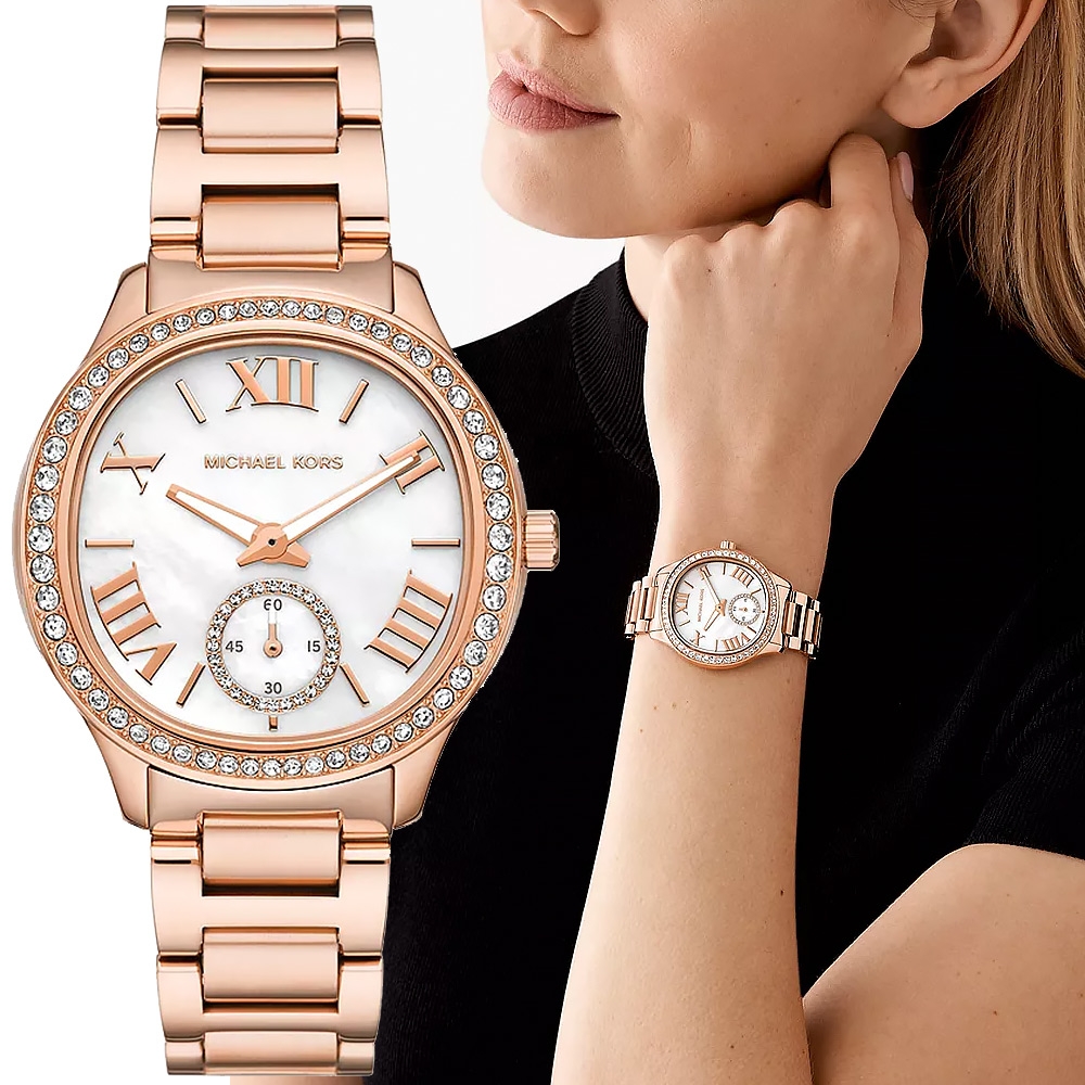 Michael Kors Sage 優雅女爵環鑽女錶 母親節禮物-38mm MK4806