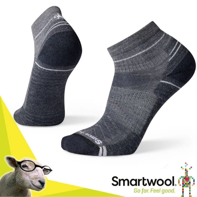 SmartWool 美麗諾羊毛 避震型機能戶外輕量健行減壓短筒襪(2入)_中性灰