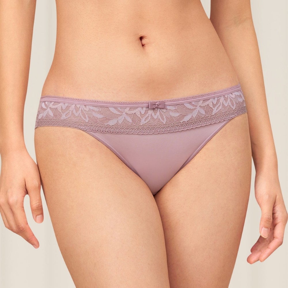 黛安芬-絢麗水感動系列 網布低腰三角內褲 M-EL 迷人紫