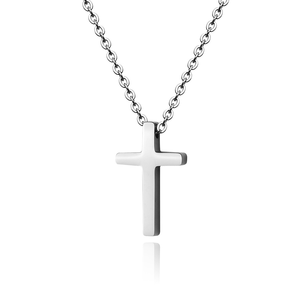 BENITY 十字信仰 細緻款 白鋼 十字架設計 女項鍊
