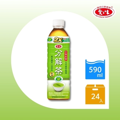 【愛之味】分解茶日式綠茶590ml(24入/箱)