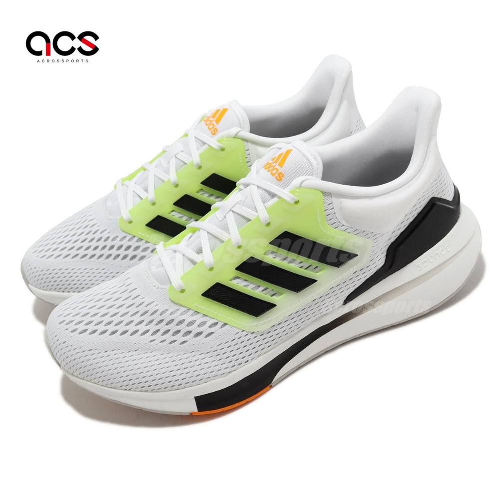 adidas 慢跑鞋 EQ21 Run 男鞋 白 黑 綠 緩震 透氣 路跑 運動鞋 愛迪達 GZ6868