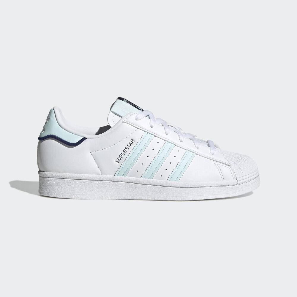 Adidas Superstar W [GX1835] 女 休閒鞋 運動 經典Originals 皮革 貝殼頭 白 淡藍