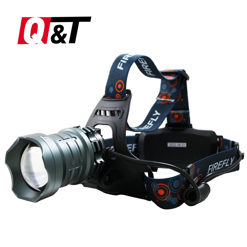 Q&T 超高亮度P100燈芯充電式調焦頭燈 SY-T9030