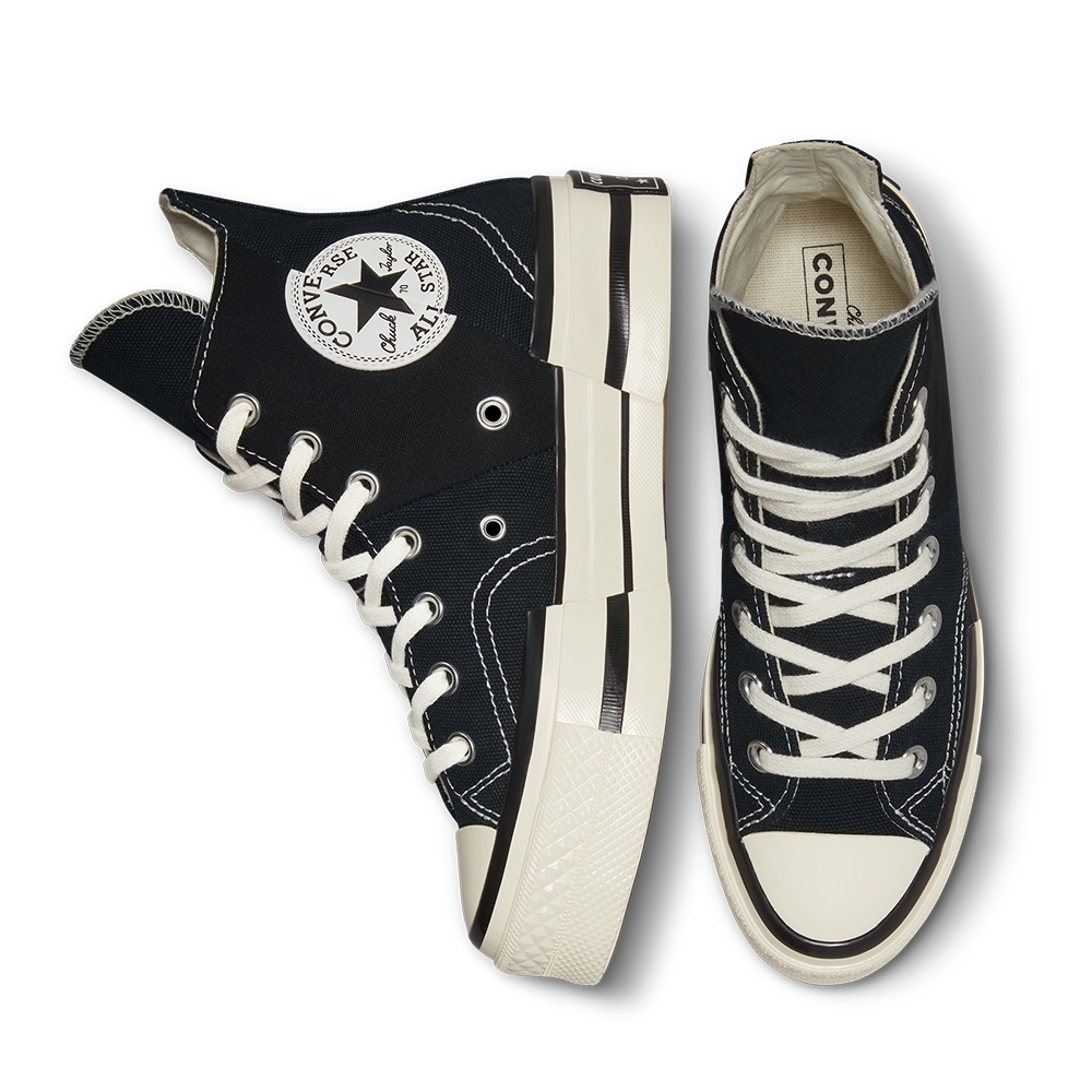 CONVERSE CHUCK 70 PLUS HI BLACK/EGRET/BLACK 高筒厚底解構男女休閒鞋