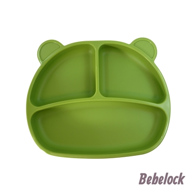 BeBeLock 吸附型重磅餐盤-碧湖綠