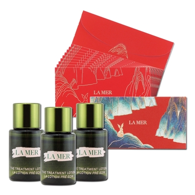 LA MER 海洋拉娜 超能修護精華露 5ML x 3 + 新春喜兔高山紅包組