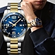 LONGINES 浪琴 深海征服者陶瓷框潛水機械錶-L37813967金色x藍色(鋼帶)-41mm product thumbnail 1