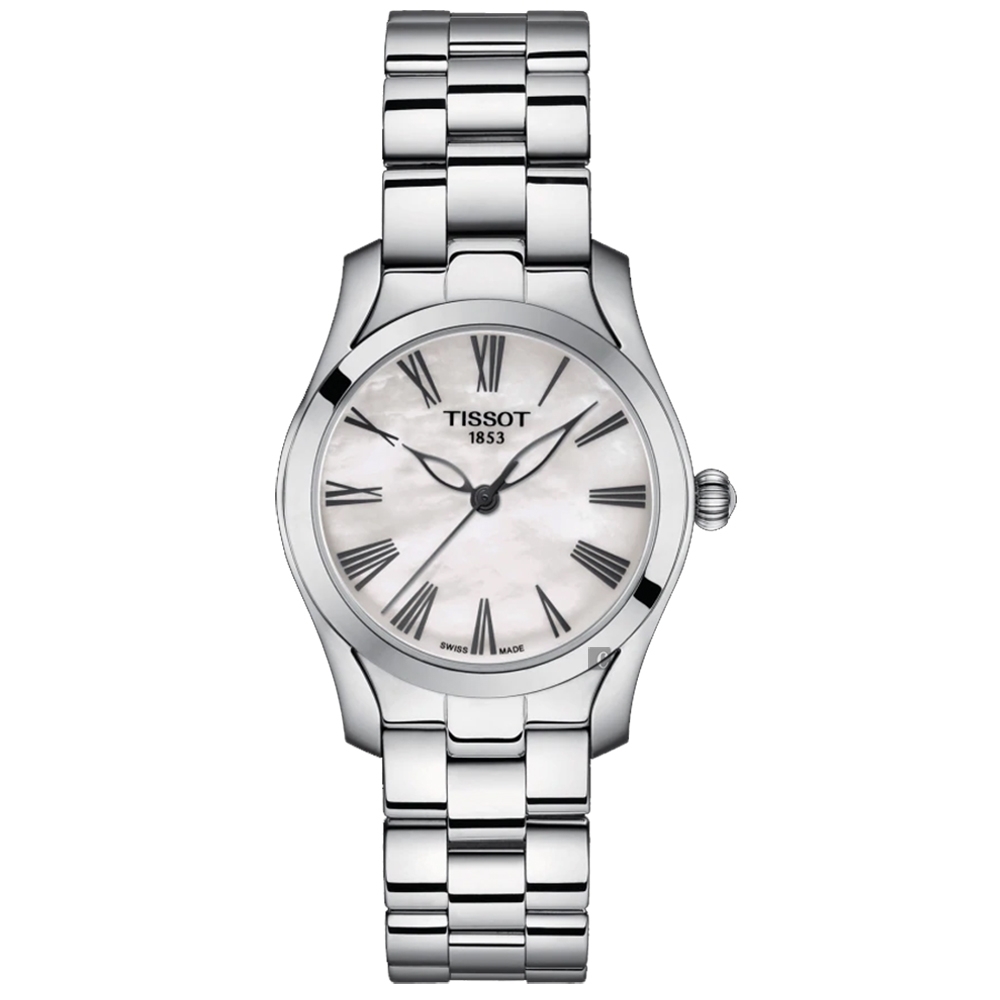 TISSOT 天梭 官方授權 T-Wave 海浪系列心漾女錶-30mm T1122101111300