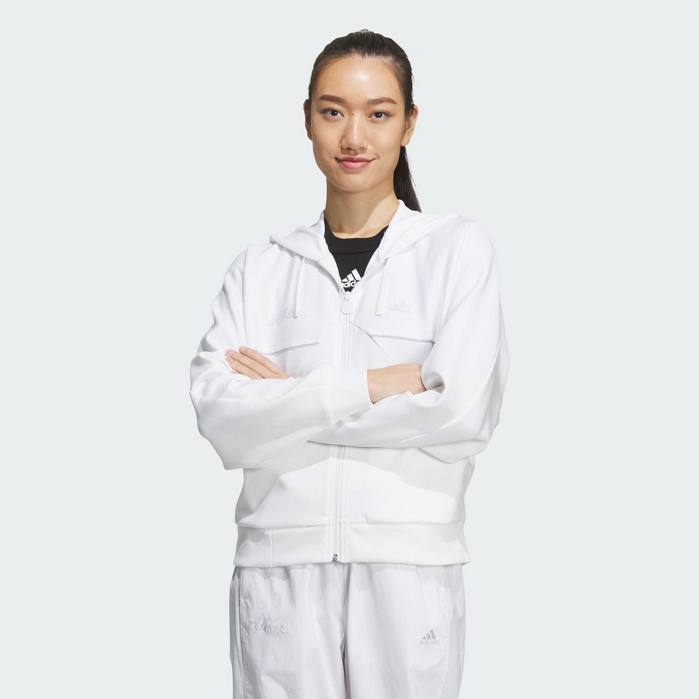 ADIDAS RCO KN JKT 女運動外套-白-IP7095