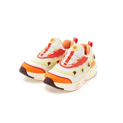 FILA KIDS GGUMI LIGHT中童電燈鞋-白/橘 2-C156Y-800