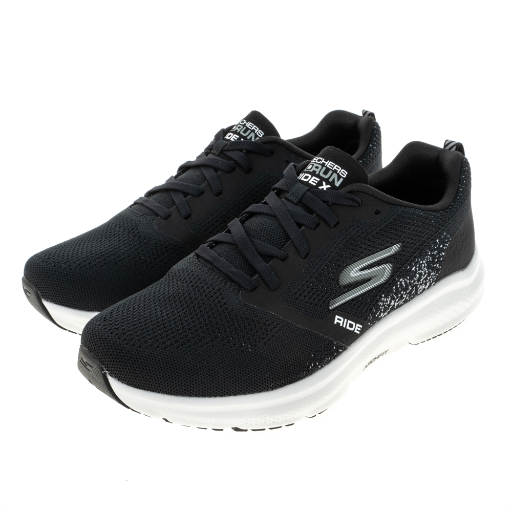 SKECHERS 競速慢跑鞋 男競速慢跑系列 GORUN RIDE X 寬楦款 - 246095WWBKW