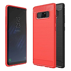 揚邑 Samsung Galaxy NOTE 8 碳纖維拉絲紋軟殼散熱防震抗摔手機殼