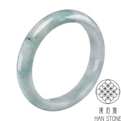 【漢石齋】天然翡翠A貨 手鐲玉鐲 飄花種(手圍18.6/版寬12.8mm)