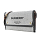 BURBERRY Horseferry系列刺繡LOGO 帆布斜背包(米) product thumbnail 1