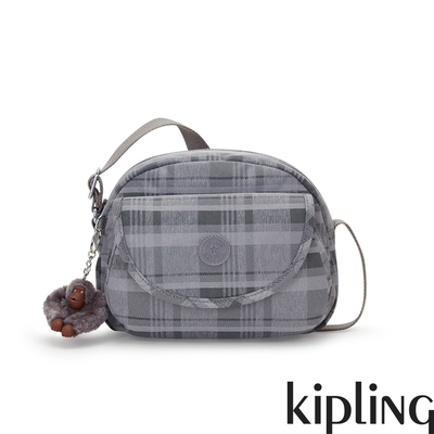 Kipling 輕灰蘇格蘭紋翻蓋側背小包-STELMA | 斜/肩背包| Yahoo奇摩購物中心