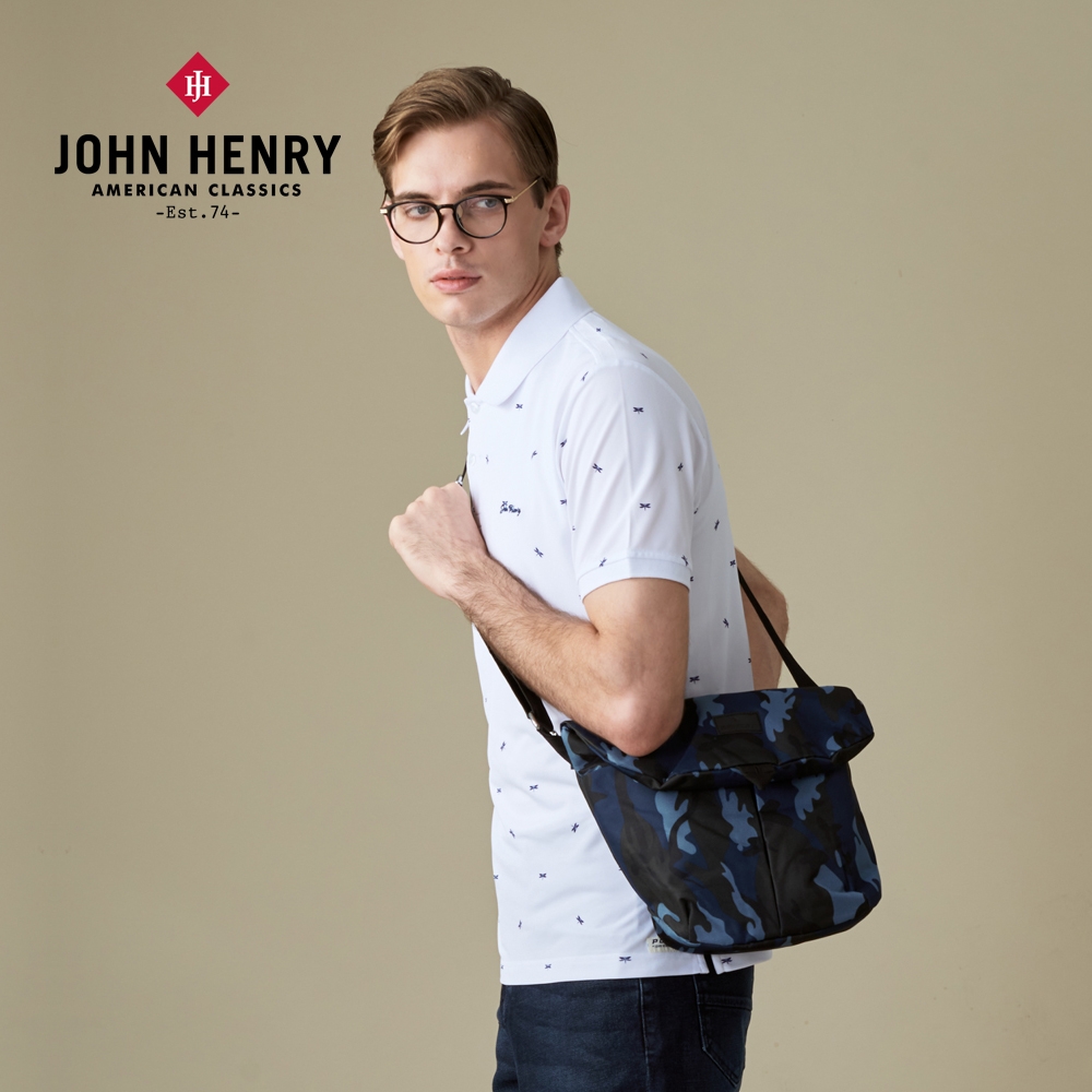 JOHN HENRY 輕旅迷彩側背包-三色選