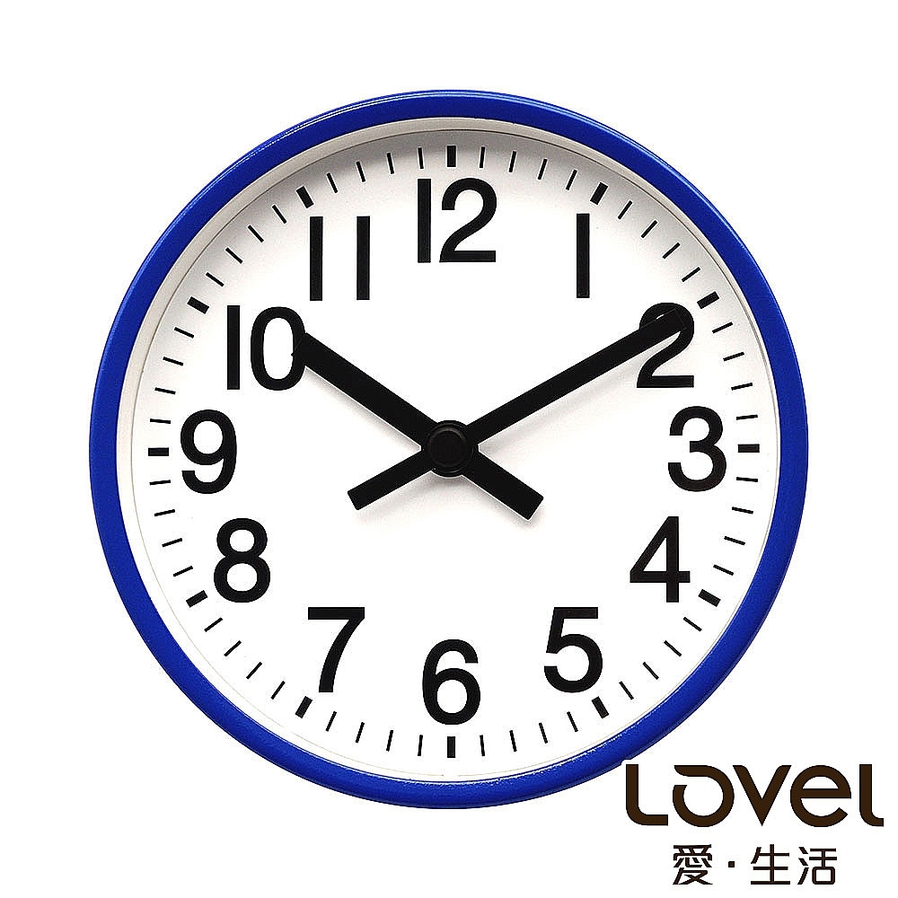 Lovel 16cm簡約數字靜音時鐘/桌鐘-經典藍(7361-BL)