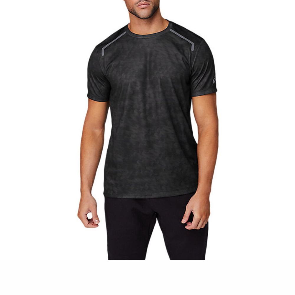 Asics [2031C320-001] 男 短袖上衣 T恤 快乾 反光 舒適 運動 健身 穿搭 亞瑟士 黑