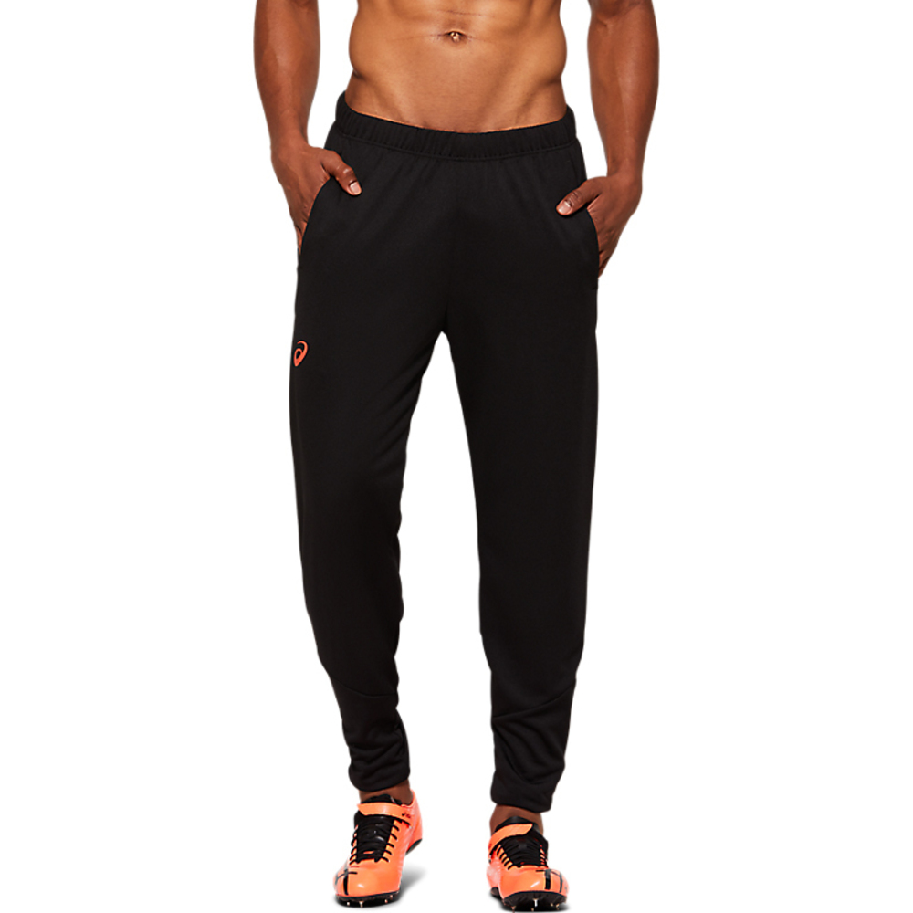 Asics 亞瑟士 [2091A198-001] 男 針織 長褲 田徑 運動 熱身 口袋 吸濕 排汗 黑