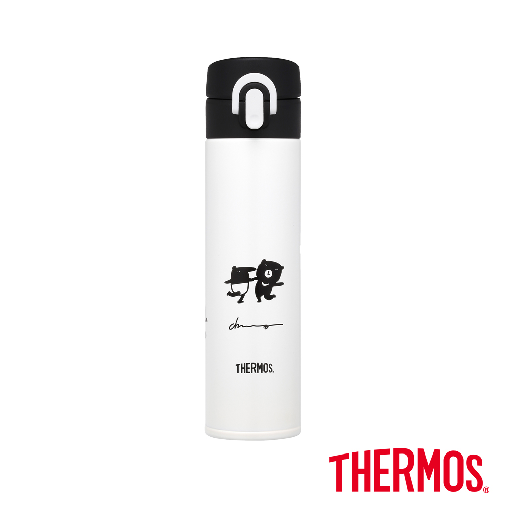 THERMOS膳魔師馬來貘超輕量不鏽鋼真空保溫瓶400ml(JNI-400CH-WH)