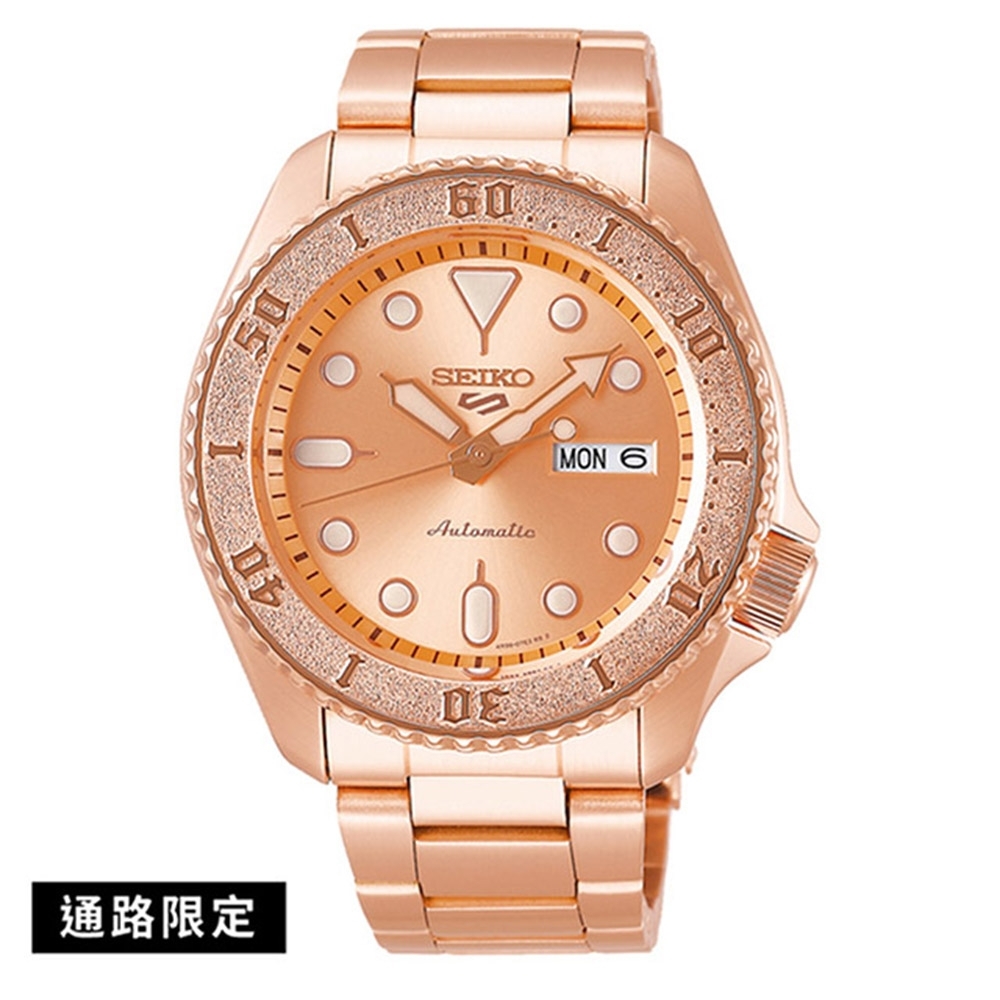 SEIKO 精工 5 Sports 玫瑰金機械女錶-42.5mm(4R36-08E0K/SRPE72K1) SK014