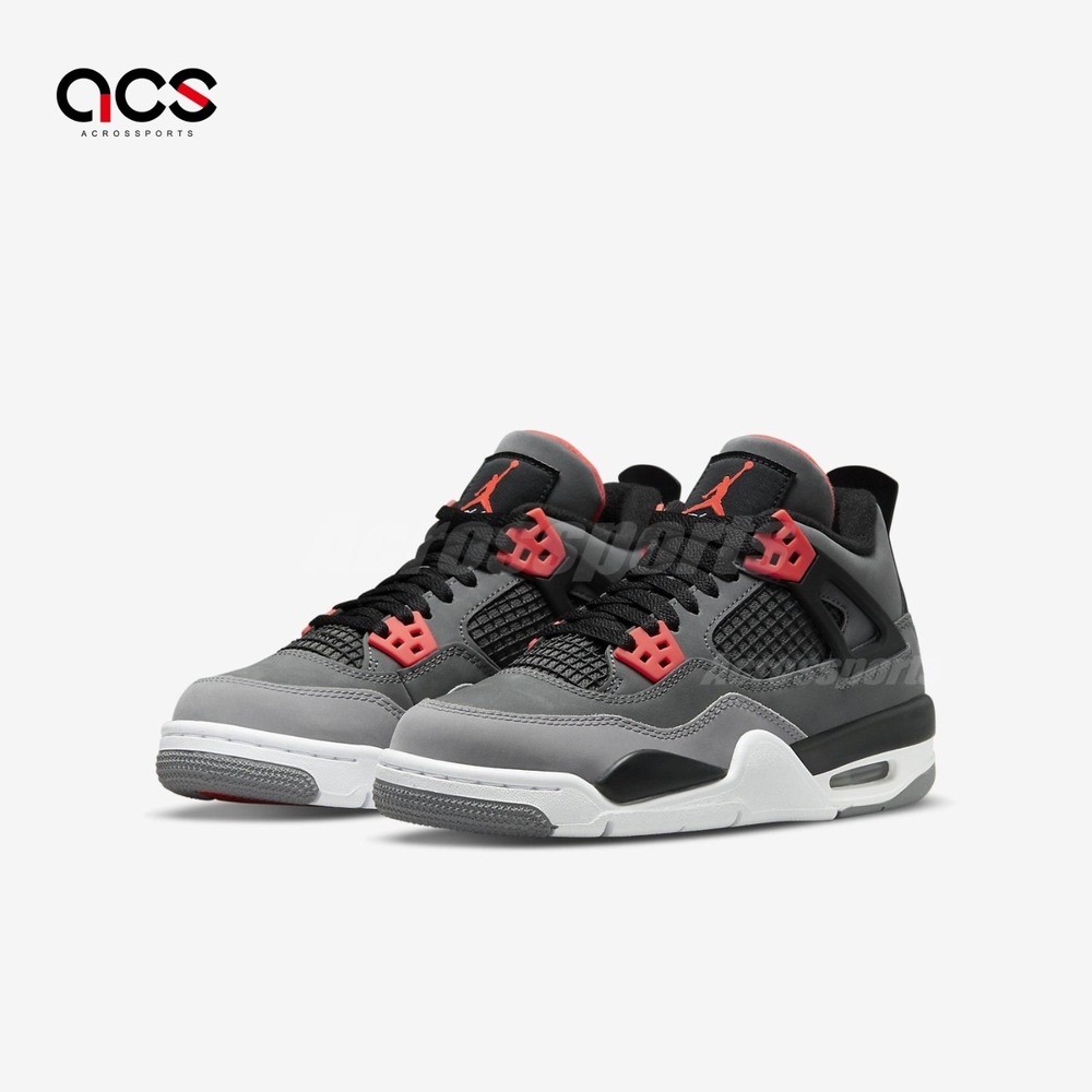 Nike Air Jordan 4代Retro GS AJ4 大童女鞋Infrared 紅外線黑灰紅