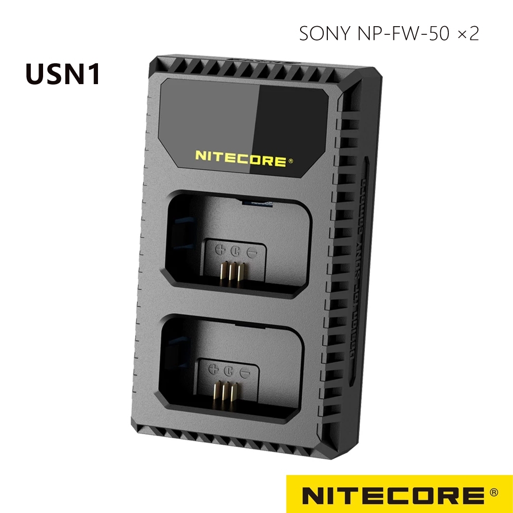 Nitecore USN1 液晶顯示充電器 FOR SONY NP-FW-50×2