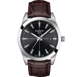 TISSOT 天梭 官方授權GENTLEMAN 經典紳士男錶(T1274101605101)40mm