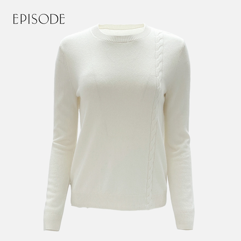 EPISODE - 百搭柔軟舒適保暖修身羊絨針織衫114459（白）