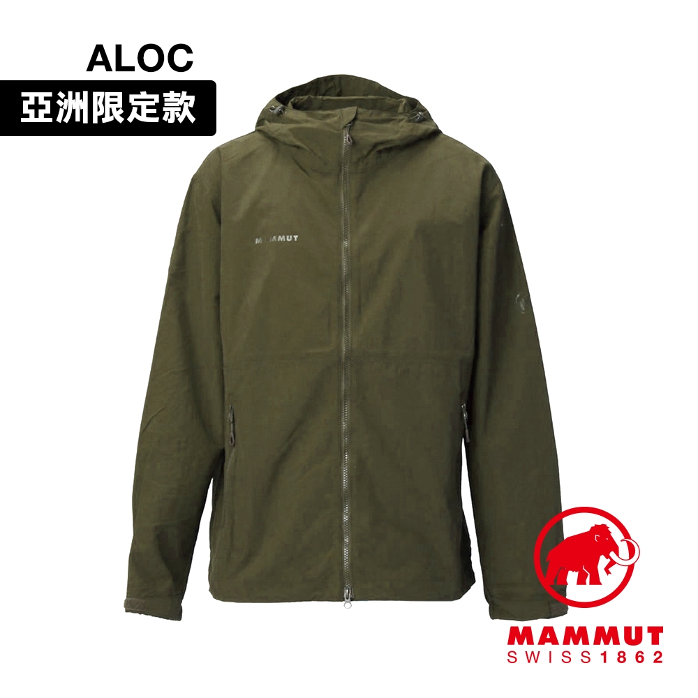 【Mammut 長毛象】Hiking WB Hooded Jacket AF Men 健行連帽風衣外套 綠鬣蜥 男款 #1012-00391