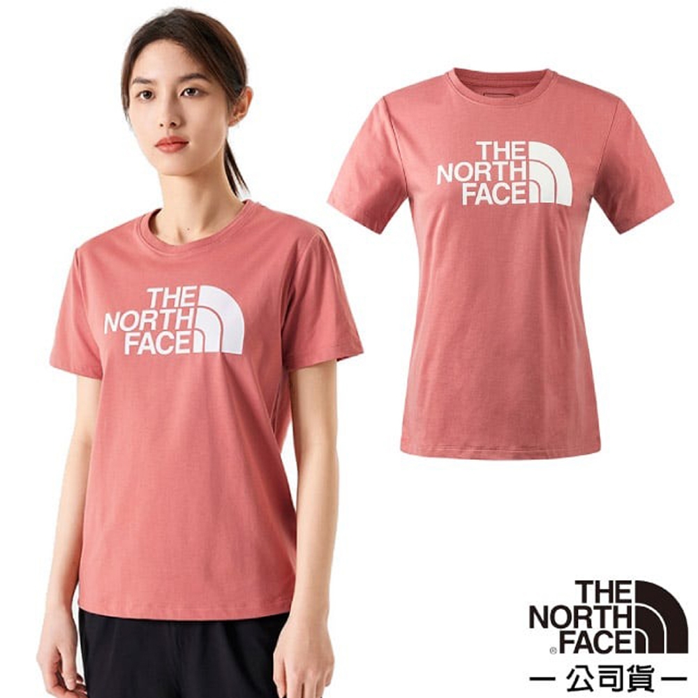 【The North Face】女 FLASHDRY 吸濕透氣排汗短袖圓領T恤.上衣_89QU-NXQ 桃木紅