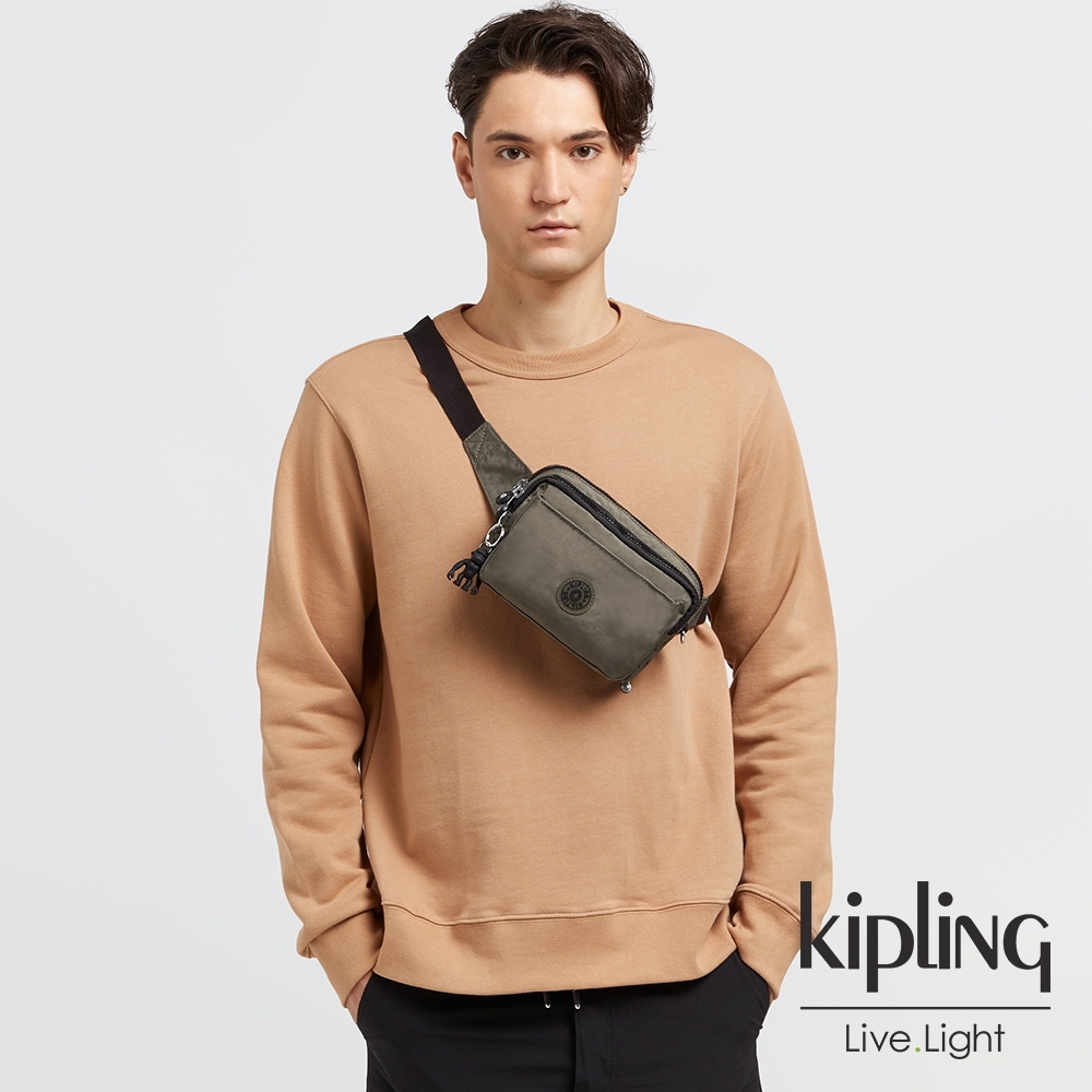 Kipling 炭焙濃韻綠多層兩用隨身斜背包-ABANU MULTI