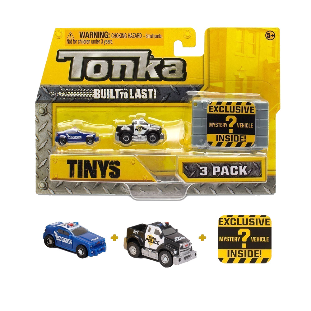 Tonka 迷你貨櫃車 警察組系列+隱藏角色-三入(3Y+)