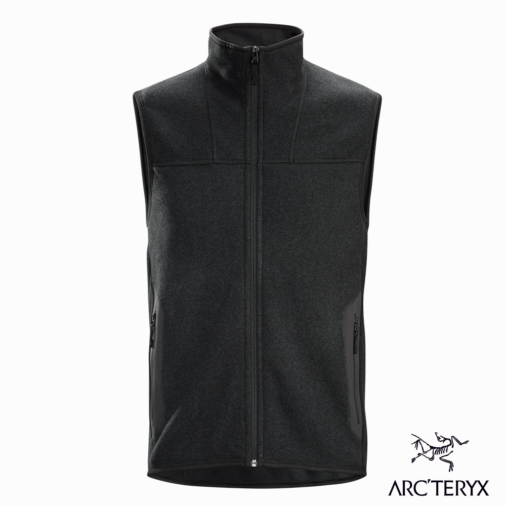 Arcteryx 始祖鳥 男 24系列 Covert 針織 刷毛 保暖背心 黑灰