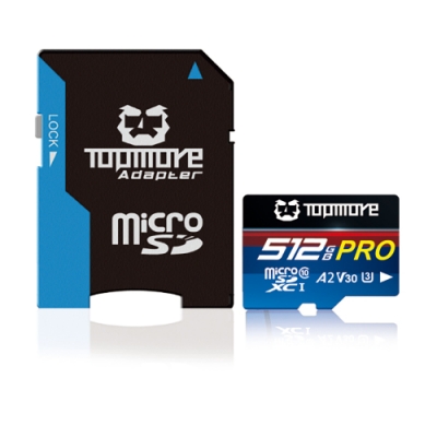 TOPMORE GAME-PRO MicroSDXC UHS-I U3 A2 V30 記憶卡 512GB 公司貨