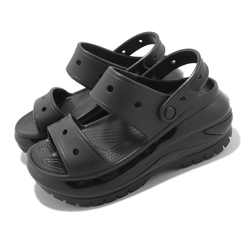 Crocs 涼鞋 Classic Mega Crush Sandal 男鞋 女鞋 黑 超厚底 光輪涼鞋 卡駱馳 207989001