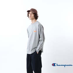 Champion CASUAL落肩Logo長袖Tee(灰色)