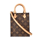 LV M69442 PETIT SAC PLAT花紋LOGO Monogram帆布手提斜背包(咖啡) product thumbnail 1