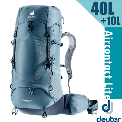 Deuter Aircontact Lite 40+10SL 專業輕量減震拔熱透氣背包(速調肩帶系統)_霧藍