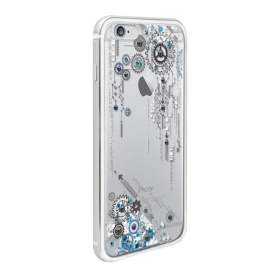 apbs iPhone6s / 6 4.7吋施華彩鑽鋁合金屬框手機殼-銀色源動
