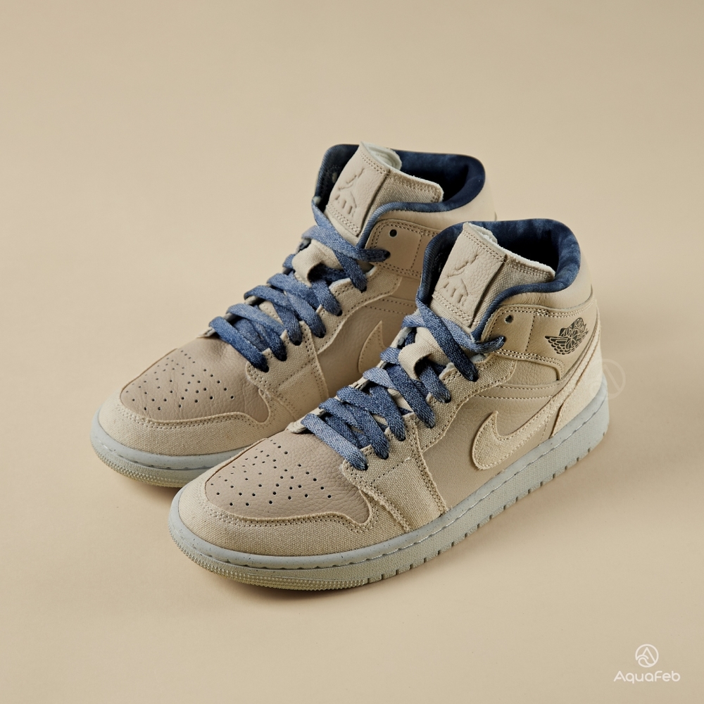 Nike W Jordan 1 Mid SE 女鞋米色灰色經典AJ1 高筒運動休閒鞋DM9126