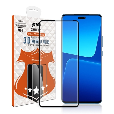 VXTRA 全膠貼合 小米 Xiaomi 13 Lite 3D滿版疏水疏油9H鋼化頂級玻璃膜(黑)