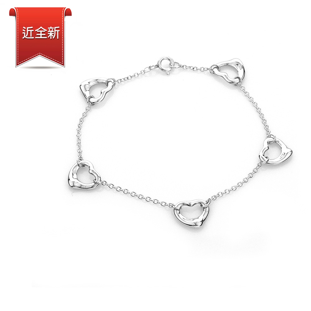 二手品 Tiffany&Co. Open Heart 5愛心925純銀手鍊