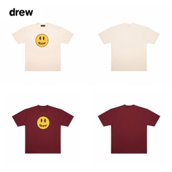 Drew house FW22 mascot ss tee burgundy 笑臉 奶油白/酒紅 T-Shirt 短袖 DH-HJ2121