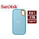SanDisk E61 1TB 2.5吋行動固態硬碟 (天藍) Type-C product thumbnail 1