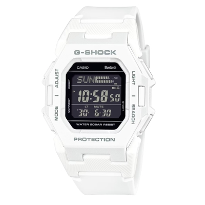 CASIO卡西歐 G-SHOCK 藍牙 簡約輕巧型 數位電子錶款 白 GD-B500-7_41.5mm