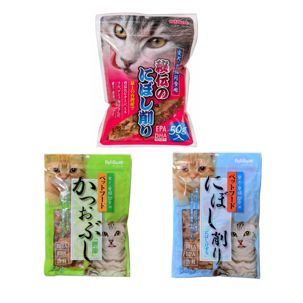 Pet Best 柴魚片 寵物零食 貓零食 50g x 3入組