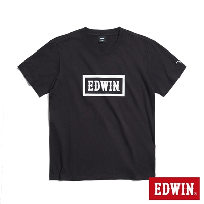 EDWIN 方框 LOGO短袖T恤-男-黑色